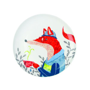 Animal Series - Salad Plate Drinking Fox