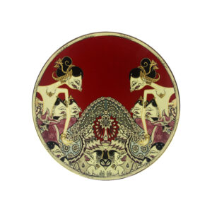 Ghea Panggabean Wayang Beber Series - Dinner Plate Maroon