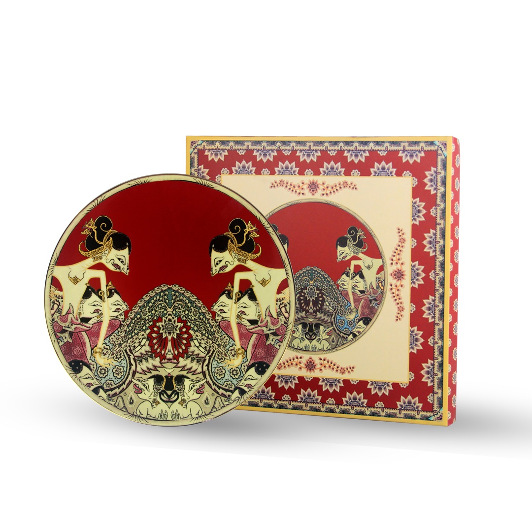 EDIT BOX Coupe Dinner Plate Maroon