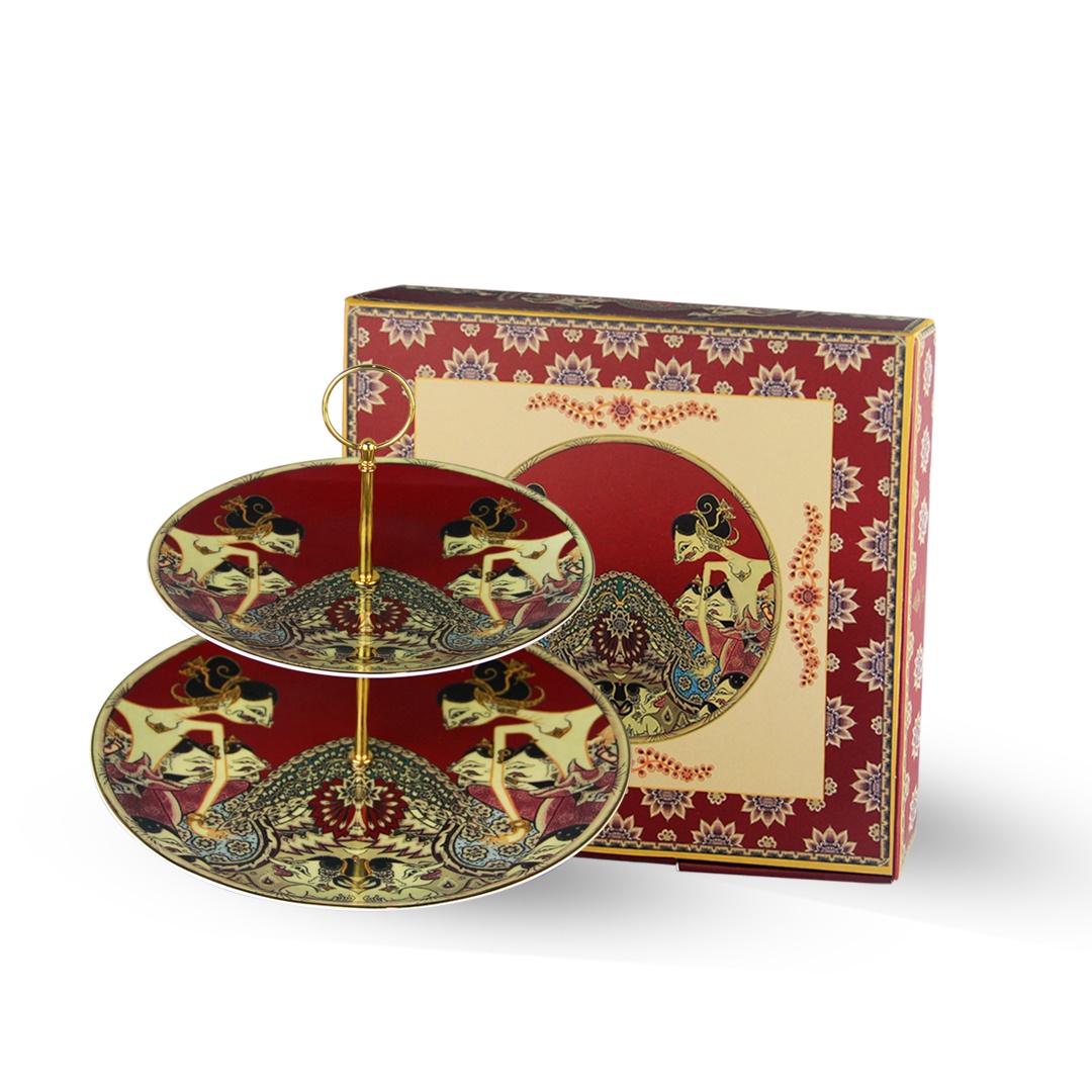 EDIT BOX Two Tier Maroon