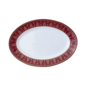 Ghea Panggabean Songket Series - Oval Plate Red