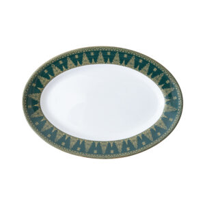Ghea Panggabean Songket Series - Oval Plate Green