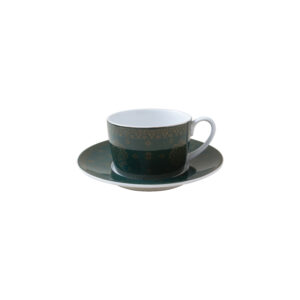 Ghea Panggabean Songket Series - Cup & Saucer Green