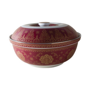 Ghea Panggabean Songket Series - Casserole + Lid Red