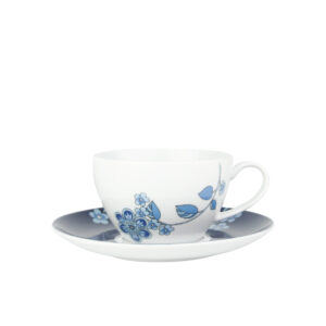 Batik Floral Blue Series - Cup & Saucer