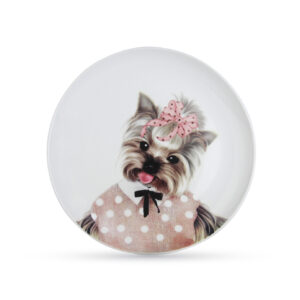 (2pcs)My Glamorous Pet Series - Salad Plate Yorkshire Dog