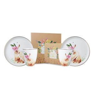 Luna Maya Series - Dinner Set (Salad Plate & Mug) Energetic Rabbit