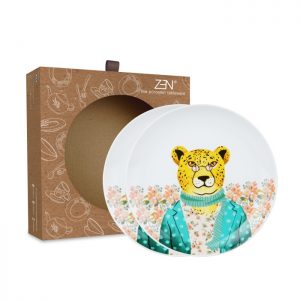 Animal Spring Series - Salad Plate Tiger [2 PCS + Box]