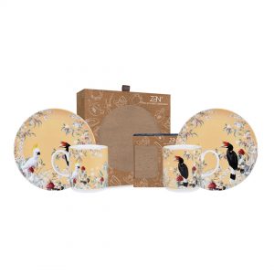 ZEN Set Makan Best Quality Margasatwa Butte (2 Piring Makan dan 2 Mug)