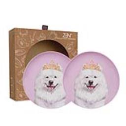 Cute Glamorous Pet Series - Salad Plate Elegant Samoyed