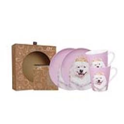 Cute Glamorous Pet Series - Dinner Set Elegant Samoyed