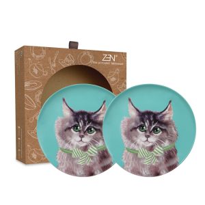 Cute Glamorous Pet Series - Salad Plate Cuddly Cat