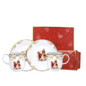 Sandra Dewi Series - Dinner Set Nutcracker Squirrel 2 Plate 2 Mug