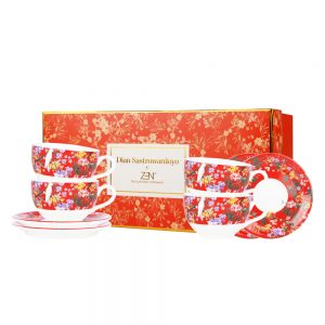 Dian Sastrowardoyo Series - Cup & Saucer Scarlet Red