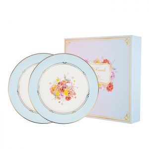 Titi Kamal Series - Dinner Plate Secret Garden Blue