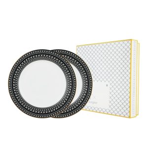 ZASKIA SUNGKAR The Z Collection - Pattern Black Dinner Plate