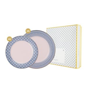 ZASKIA SUNGKAR The Z Collection - Pattern Blue Hampers Piring Set