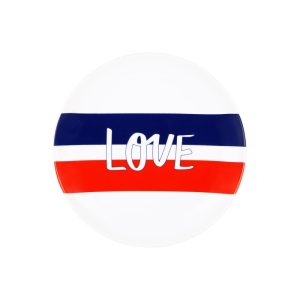 Piring Salad Keramik Love Retro