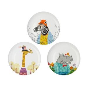 3 pcs ZEN Piring Animal Series-Zebra, Girrafe, Hypo