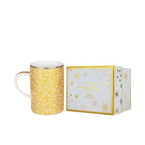ZEN X SANDRA DEWI Mug/Gelas Keramik Golden Blossom 330 ml + Giftbox