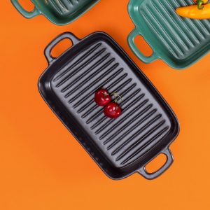 ZEN Piring Saji Persegi dengan Handle/Pasta Pan Black