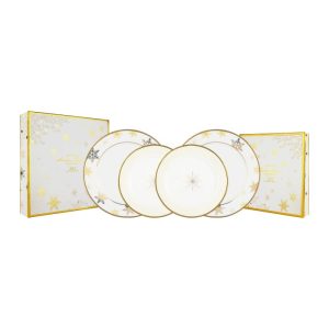 ZEN X SANDRA DEWI Dinner Set Luxury Gold 2SaladPlate 2SnackPlate + Box