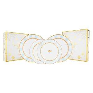 ZEN X SANDRA DEWI Dinner Set Blue Blossom Dragonfly 4Plate + Box