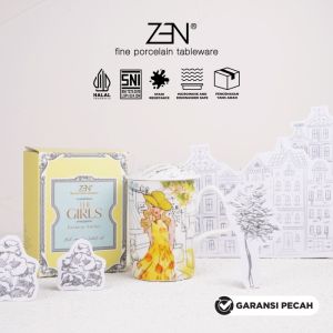 ZEN Mug Keramik + Tutup Chic Style The Girls Fashion Atelier +GiftBox