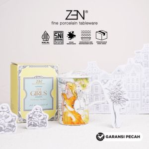 ZEN Mug Keramik + Tutup Urban Style The Girls Fashion Atelier +GiftBox