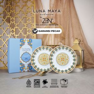 ZEN X LUNA MAYA Piring Salad Enchanting Marrakech White 2pcs + Box