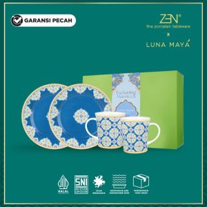 ZEN Piring Mug Keramik Set Luna Maya Marrakech Eid Isi 4 pcs +Box