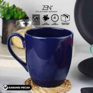 ZEN Mug/ Gelas Keramik Blue Navy 450 ml