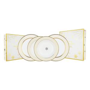 ZEN X SANDRA DEWI Dinner Set Luxury Gold 2DinnerPlate 2SoupPlate + Box