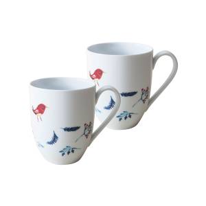 2 pcs ZEN Mug Snowy Blue - Putih 335 ml
