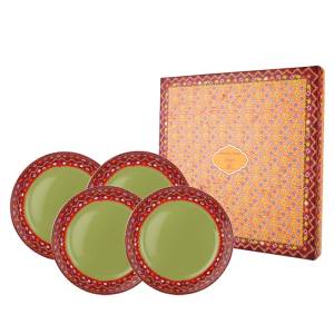 ZEN x Ghea Jumputan Series Piring Makan Dark Green isi 4 pcs + Box