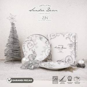 ZEN X SANDRA DEWI Piring Salad Magnificent Frost Rabbit 2pcs + Box