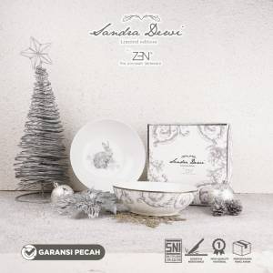 ZEN X SANDRA DEWI Mangkuk Keramik Magnificent Frost Rabbit 2 pcs+ Box
