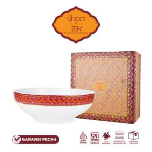 ZEN x Ghea Jumputan Pelangi Mangkok Saji  Besar Serving Bowl 25cm +Box