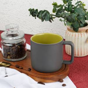 ZEN Mug/Gelas Keramik Stoneware Green Olive 375 ml