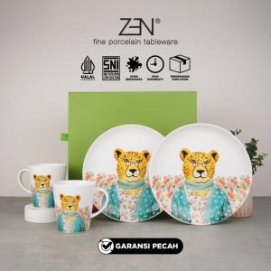ZEN Dinner Set 2 Piring 2 Mug Kado Pernikahan Wedding Gift Hampers