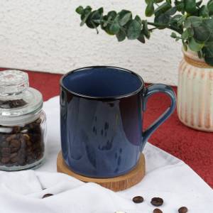 ZEN Mug/Gelas Keramik Stoneware Double Glaze Blue - 285 ml