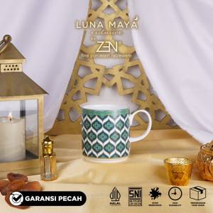 ZEN X LUNA MAYA Mug Gelas Keramik Delightful Aiyla Green 280 ml + Box