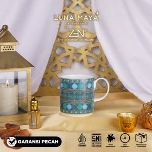 ZEN X LUNA MAYA Mug Gelas Keramik Delightful Aiyla Blue 280 ml + Box