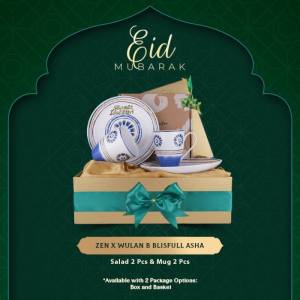 ZEN Hampers Ramadhan Piring Mug Keramik Wulan Blissful Asha B