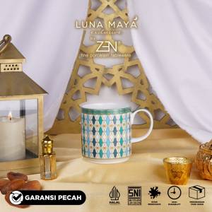 ZEN X LUNA MAYA Mug Gelas Keramik Delightful Aiyla White 280 ml + Box
