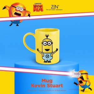 MINIONS ZEN Mug Gelas Keramik Kevin Stuart 1 pcs + Box