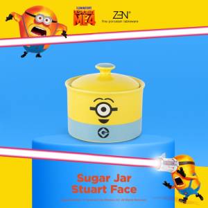 MINIONS ZEN Tempat Gula Keramik Stuart Face 1 pcs + Box