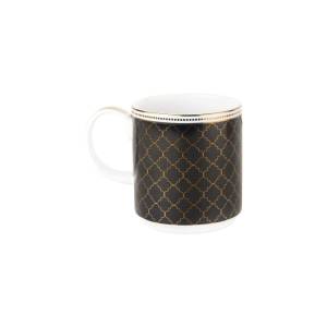 ZEN Mug Gelas Keramik Hitam Jardin De Fleurs Black + Box
