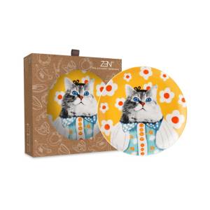 ZEN Piring Keramik My Glamorous Pet Graceful British 2 pcs + Box