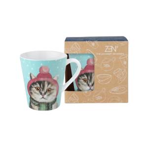 ZEN Mug Keramik My Glamorous Pet Dashing Winter Cat 1 pcs + Box